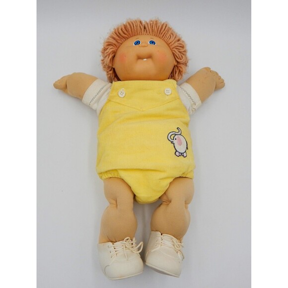 Cabbage Patch Doll First Tooth 1985 LT Brown Hair Blue Eyes - Picture 3 of 16